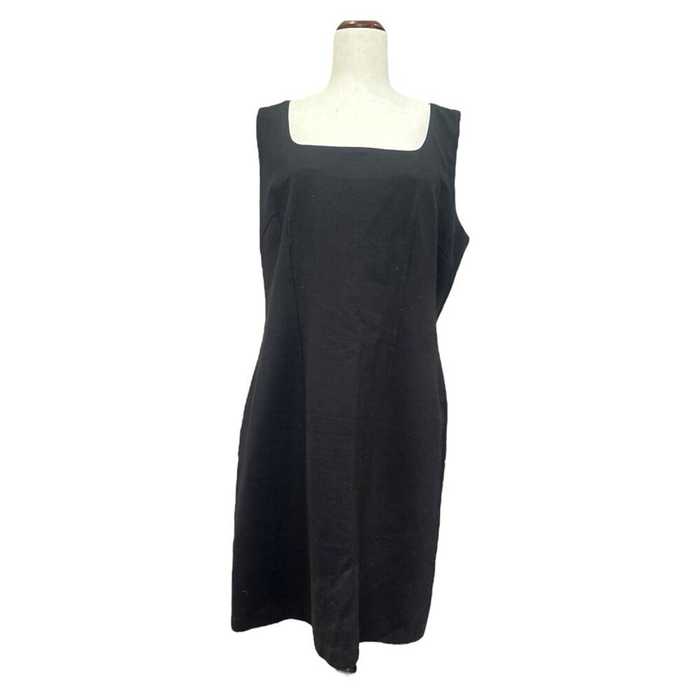 Isabella Bird Elegant Black Sleeveless Sheath Dress - Large